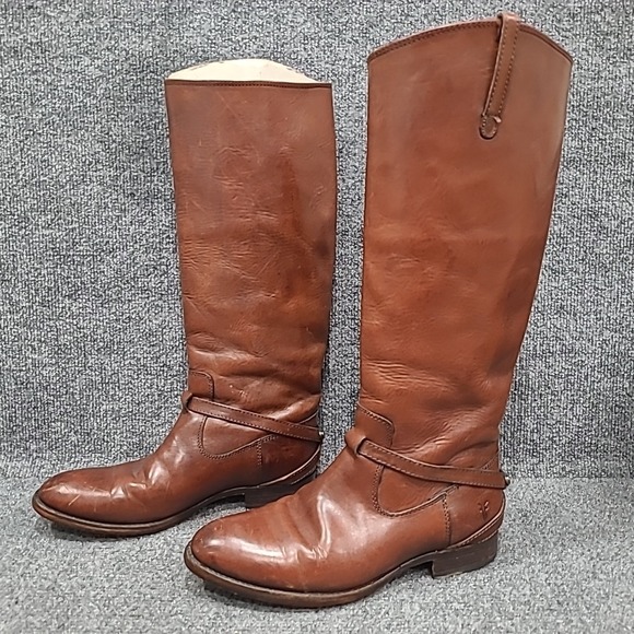 Frye Shoes - Frye 'Lindsay Plate' 76796‎ Women's Riding Boot- Brown- Size 7.5B